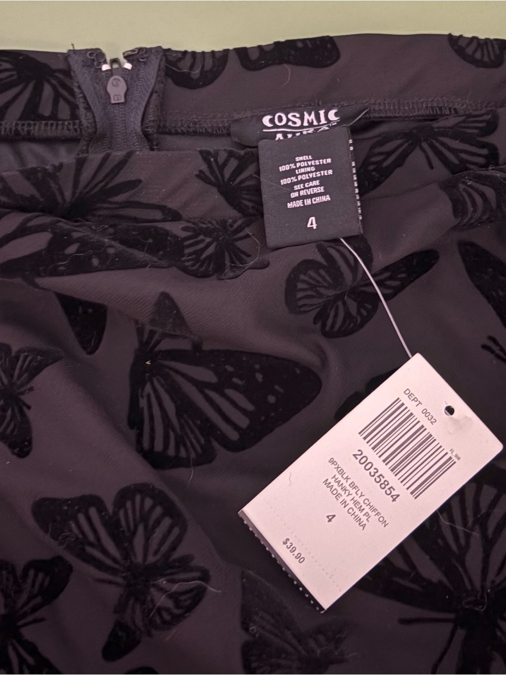 Cosmic aura Black Butterfly Skirt